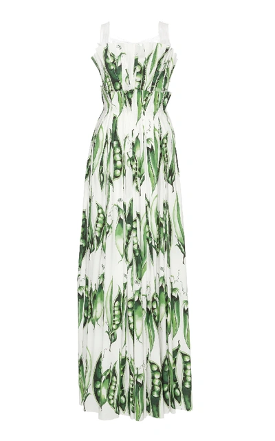 Shop Dolce & Gabbana Snap Pea Gown In Print