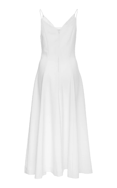 Shop Christian Siriano Textured Crepe Princess Seam A-line Dress In White