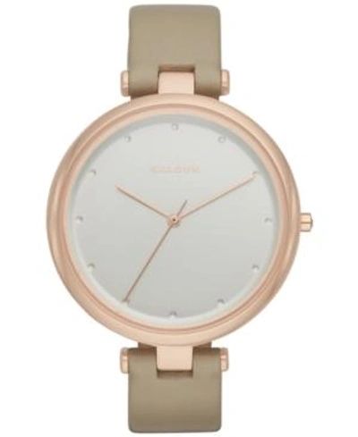 Shop Skagen Women's Tanja Tan Leather Strap Watch 38mm Skw2484 In Rosegold