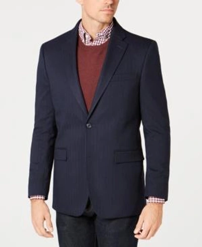 Shop Tommy Hilfiger Men's Modern-fit Th Flex Stretch Herringbone Sport Coat In Blue