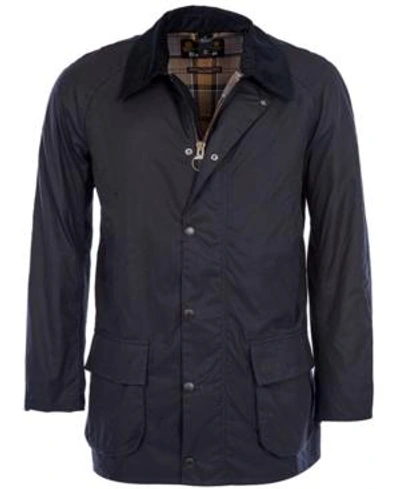 Shop Barbour Bristol Waxed-cotton Jacket In Navy