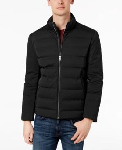 Shop Calvin Klein Men's Slim-fit Seamless Puffer Coat In Black