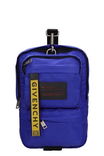 Shop Givenchy Blue Bylon Shoulder Bag