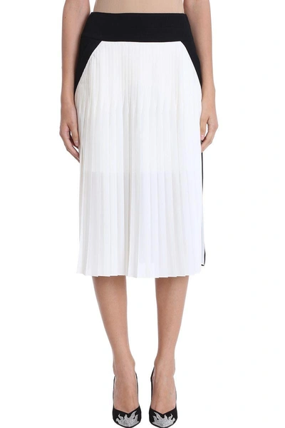 Shop Givenchy Pleated Skirt In White