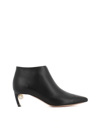 Shop Nicholas Kirkwood Ankle Boot "mira Pearl" In Black