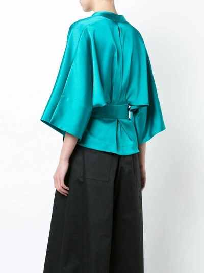 Shop Tome Wrap Front Blouse - Green