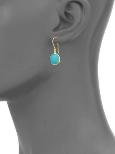Shop Ippolita Women's Lollipop Small 18k Yellow Gold & Turquoise Drop Earrings In Turquoise/gold