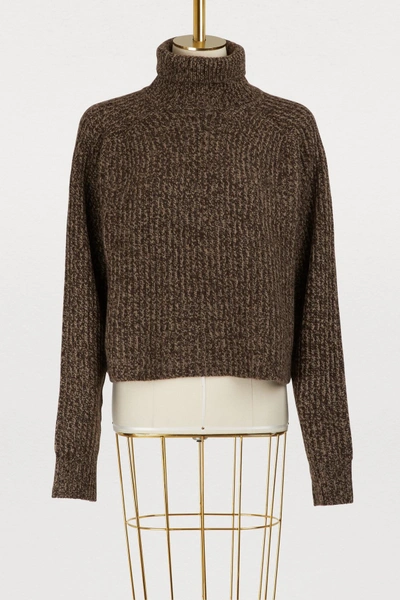 Shop The Row Dickie Cashmere Pullover In Dk.brw Marled W/ Tp