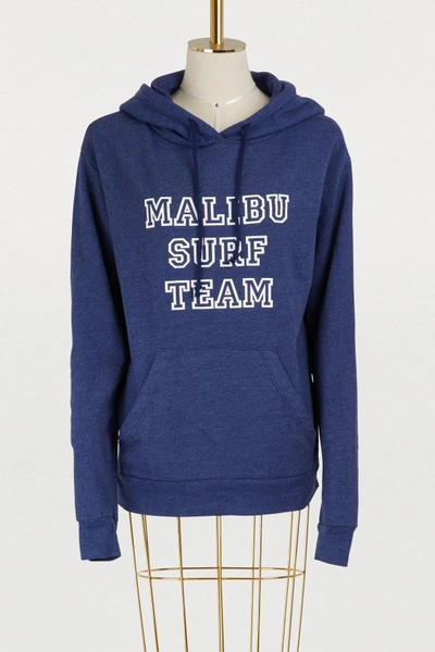 Shop Private Party Cotton Malibu Surf Team Sweater In Denim Blue/white