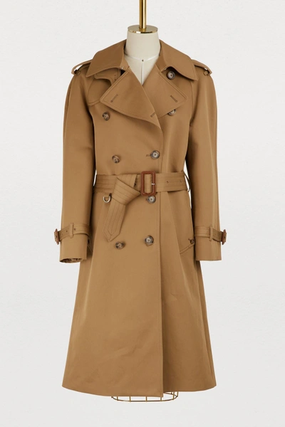 Shop Maison Margiela Cotton Trench Coat In Camel