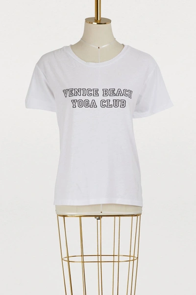 Shop Private Party Venice Beach Yoga Club T-shirt In White / Black