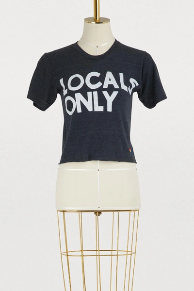 Shop Aviator Nation Locals Only Boyfriend T-shirt In Charcoal