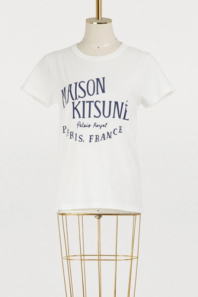 Shop Maison Kitsuné Palais Royal Cotton T-shirt In Latte