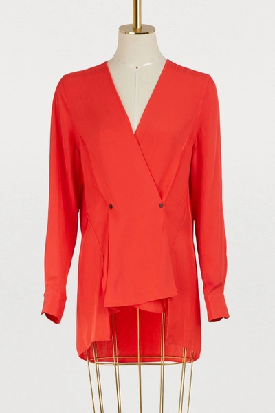 Shop Rag & Bone Debbie Long-sleeved Top In Red