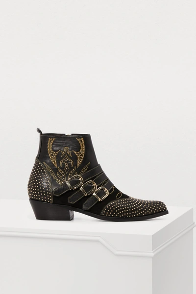 Shop Anine Bing Penny Boots In Black