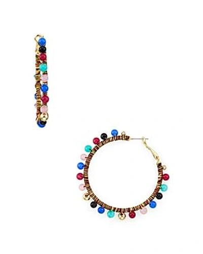 Shop Rebecca Minkoff Multicolor Bead Hoop Earrings