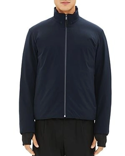 Shop Theory Harris Zip-front Active Puffer Jacket In Eclipse