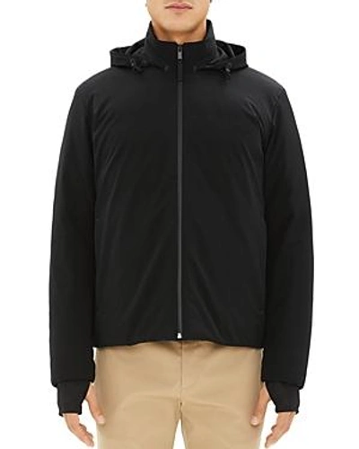 Shop Theory Harris Zip-front Active Puffer Jacket In Black
