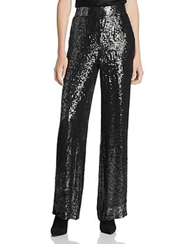 Shop Alice And Olivia Alice + Olivia Racquel Sequined Wide-leg Pants - 100% Exclusive In Black