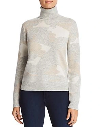 Shop Majestic Camo Print Turtleneck Sweater In Camo Brume Chine