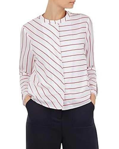 Shop Ted Baker Colour By Numbers Immeny Striped Shirt In Ivory
