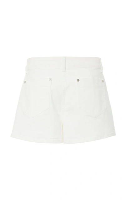Shop Red Valentino Denim Shorts In White