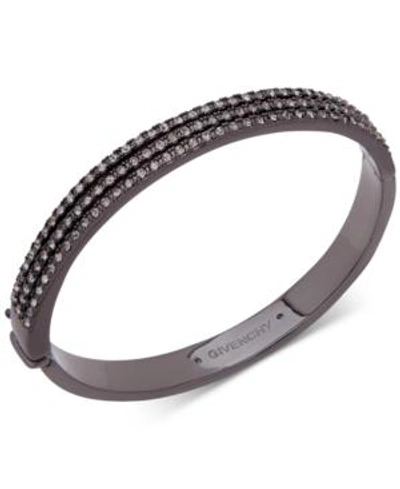 Shop Givenchy Swarovski Crystal Bangle Bracelet In Hematite