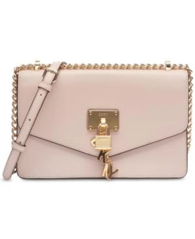 Shop Dkny Elissa Leather Chain Strap Shoulder Bag, Created For Macy's In Iconic Blush