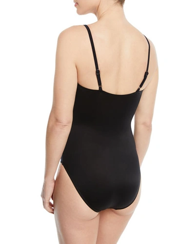 Shop Magicsuit Isabel Ruched One-piece Swimsuit In Black