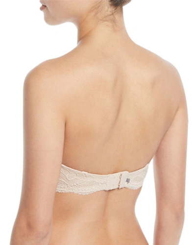 Shop Simone Perele Eden Strapless Plunge Bra In Peau Rose