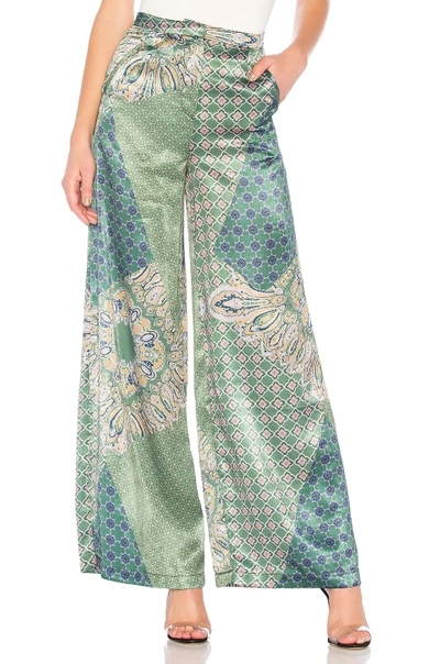 Shop House Of Harlow 1960 X Revolve Des Pant In Moss Green Patchwork
