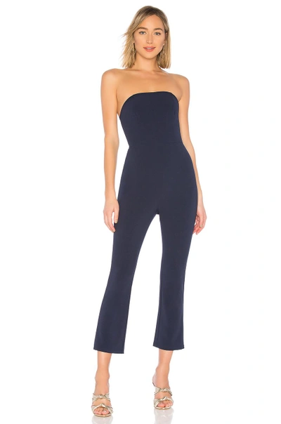 Shop About Us Collins Strapless Jumpsuit In Navy