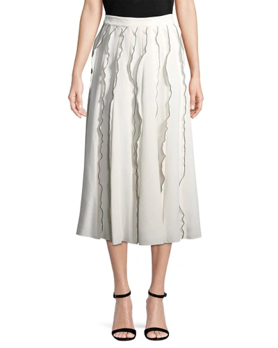 Shop Derek Lam Midi Ruffle Skirt In Nocolor