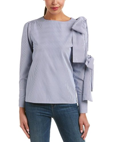 Shop Haute Rogue Bow Top In Blue