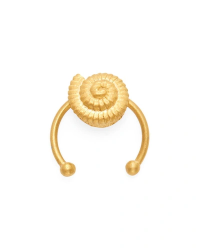 Shop Valentino Snail Shell Charm Midi Ring In Nocolor