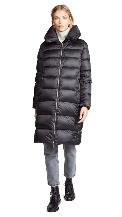 Shop Add Long Down Coat In Black