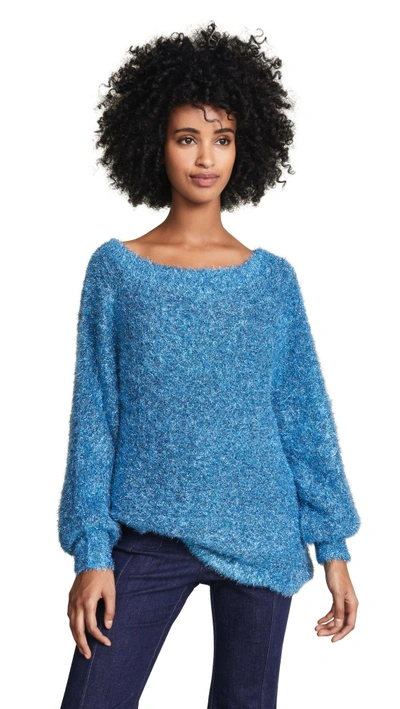 Shop Alice And Olivia Lisha Pullover Sweater In Peacock