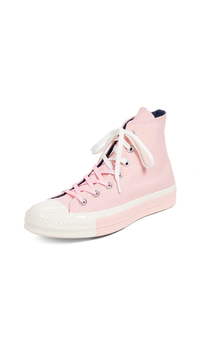 Shop Converse Chuck 70s High Top Super Colorblock Sneakers In Storm Pink
