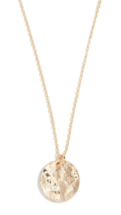 Shop Cloverpost Stipple Necklace In Yellow Gold