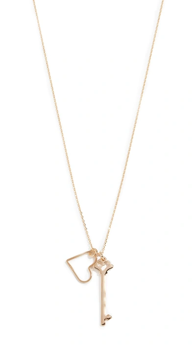 Shop Cloverpost Devotion Necklace In Yellow Gold