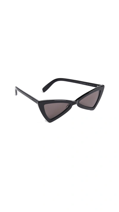 Shop Saint Laurent Jerry Sunglasses In Black