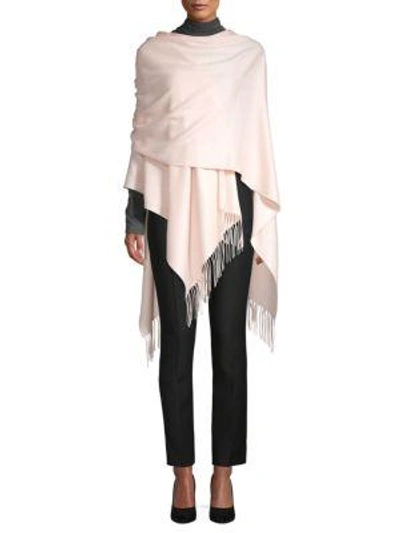 Shop Portolano Fringed Wool-blend Poncho In Black