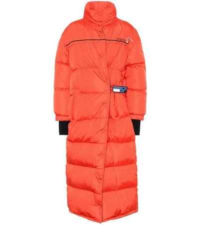 Shop Prada Puffer Coat In Red