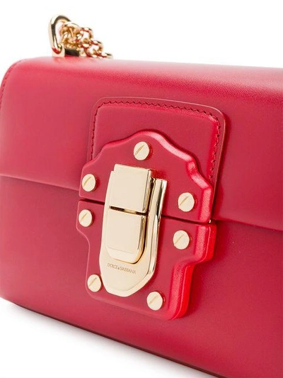 Shop Dolce & Gabbana Mini Red Lucia Messenger Bag