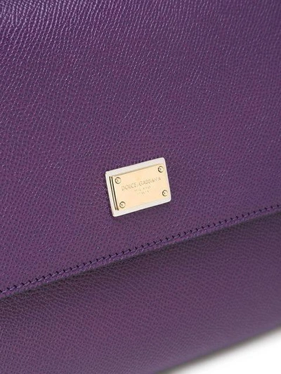 Shop Dolce & Gabbana Medium Sicily Tote - Purple