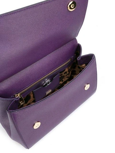 Shop Dolce & Gabbana Medium Sicily Tote - Purple