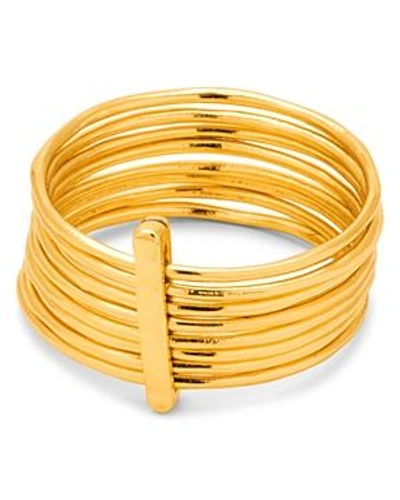 Shop Gorjana Josey Multi-layer Bar Ring In Gold