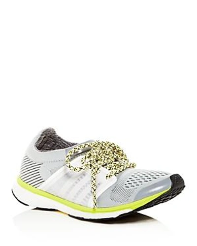 Shop Adidas By Stella Mccartney Women's Adizero Adios Lace Up Sneakers In Egg Shell Gray/white/core Black