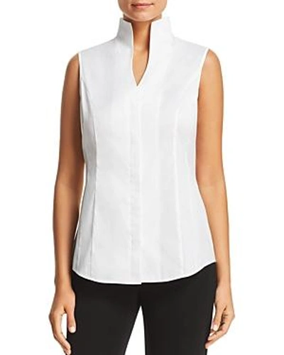 Shop Misook Stand Collar Top In White