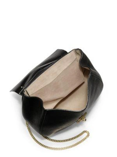 Shop Chloé Small Drew Leather Saddle Bag In Ivory